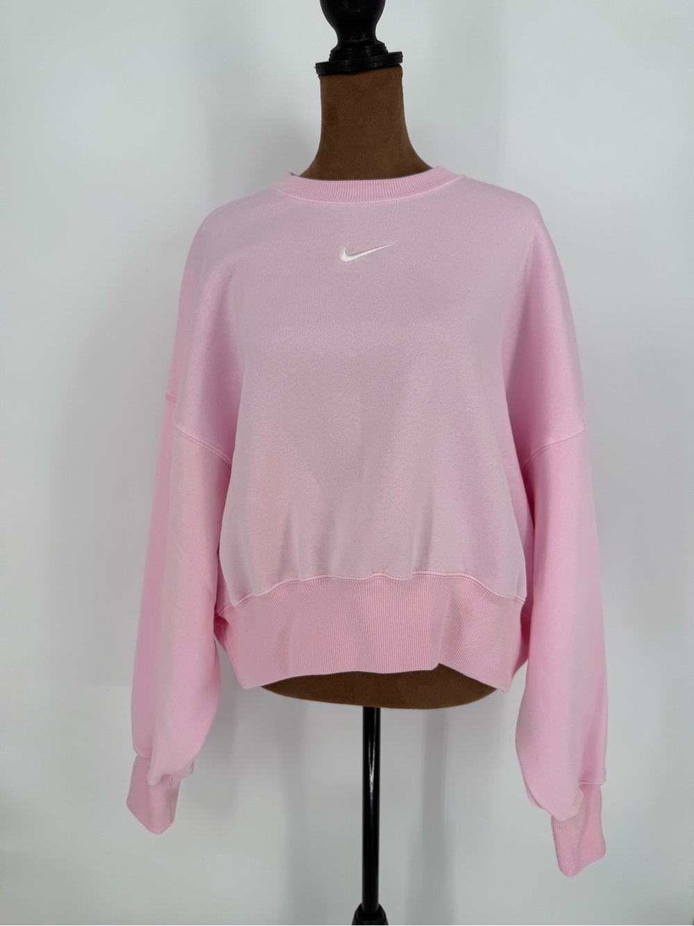 Nike Phoenix Fleece Pink Oversized Crewneck Sweatshirt size s